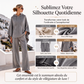 Ensemble cape à capuche ample et pantalon large pour femme