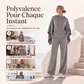 Ensemble cape à capuche ample et pantalon large pour femme