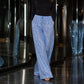 Pantalon droit à taille élastiquée pour femme