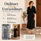 Robe-chemise midi pour femme, à revers et poches