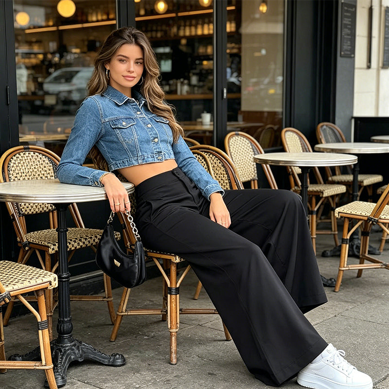 Pantalons de détente palazzo amples et confortables pour femme