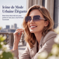 🕶️ -50% ! ✨ Lunettes de Soleil Carrées Sans Bord pour Femmes – Résine HD UV400 & Métal – Design Oversize avec Perles Décoratives pour Look Urbain Chic 💎