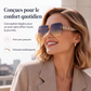 🕶️ -50% ! ✨ Lunettes de Soleil Carrées Sans Bord pour Femmes – Résine HD UV400 & Métal – Design Oversize avec Perles Décoratives pour Look Urbain Chic 💎