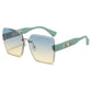 🕶️ -50% ! ✨ Lunettes de Soleil Carrées Sans Bord pour Femmes – Résine HD UV400 & Métal – Design Oversize avec Perles Décoratives pour Look Urbain Chic 💎