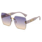🕶️ -50% ! ✨ Lunettes de Soleil Carrées Sans Bord pour Femmes – Résine HD UV400 & Métal – Design Oversize avec Perles Décoratives pour Look Urbain Chic 💎