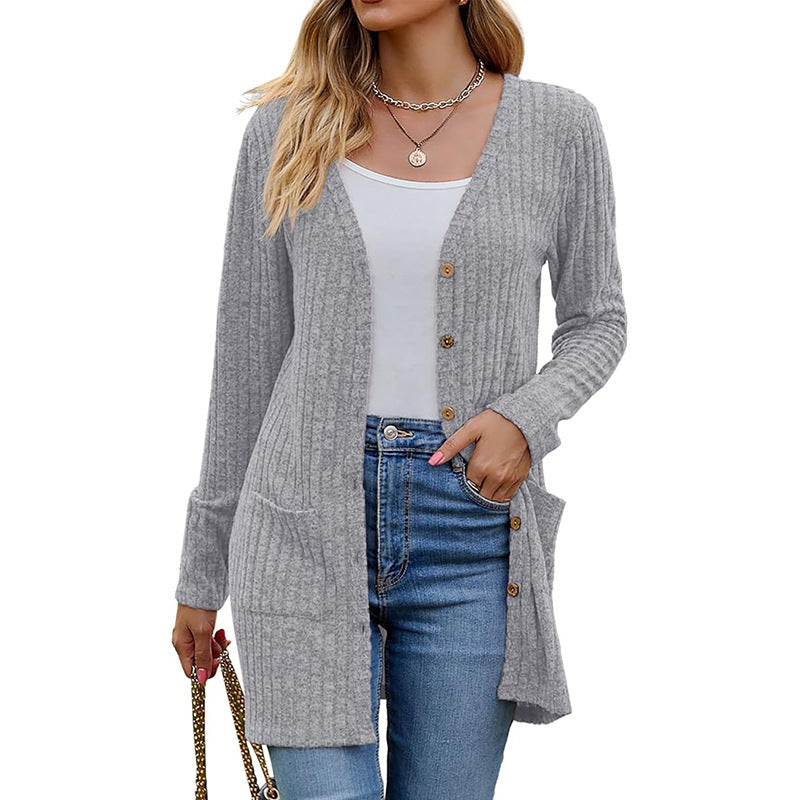 🌸 Nouveautés automne 2026 ✨ Cardigan mi-long en maille avec poches