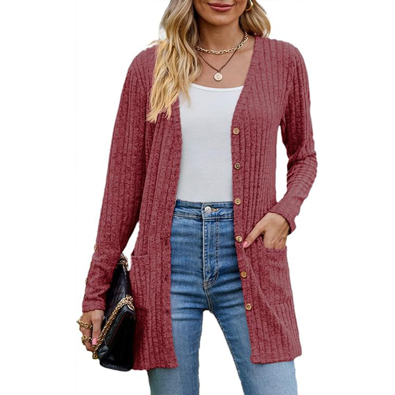 🌸 Nouveautés automne 2026 ✨ Cardigan mi-long en maille avec poches