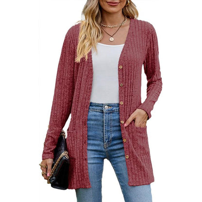 🌸 Nouveautés automne 2026 ✨ Cardigan mi-long en maille avec poches