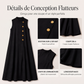 Robe longue chic sans manches à boutons pour femme