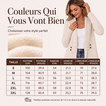 Cardigan en maille croisé décontracté pour femme