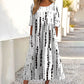 Robe imprimée à manches courtes pour femme avec poches