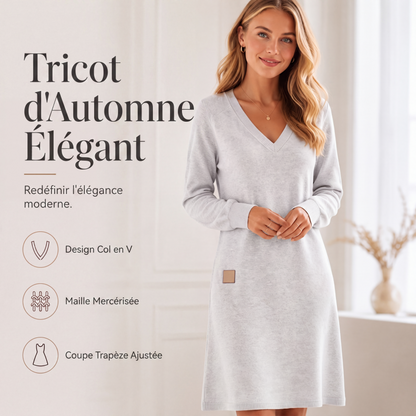 Robe mi-longue à col V flatteuse