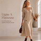 Robe mi-longue à col V flatteuse