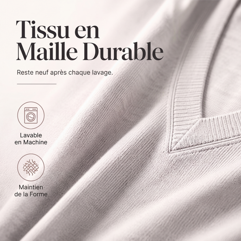Robe mi-longue à col V flatteuse