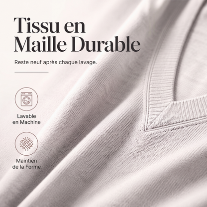 Robe mi-longue à col V flatteuse