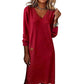 Robe mi-longue à col V flatteuse