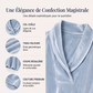 Haut élégant en velours à col V pour femme