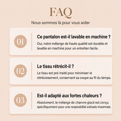 Pantalon droit taille haute avec cordon de serrage pour femme