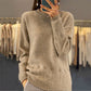 Pull en maille torsadée à col rond pour femme