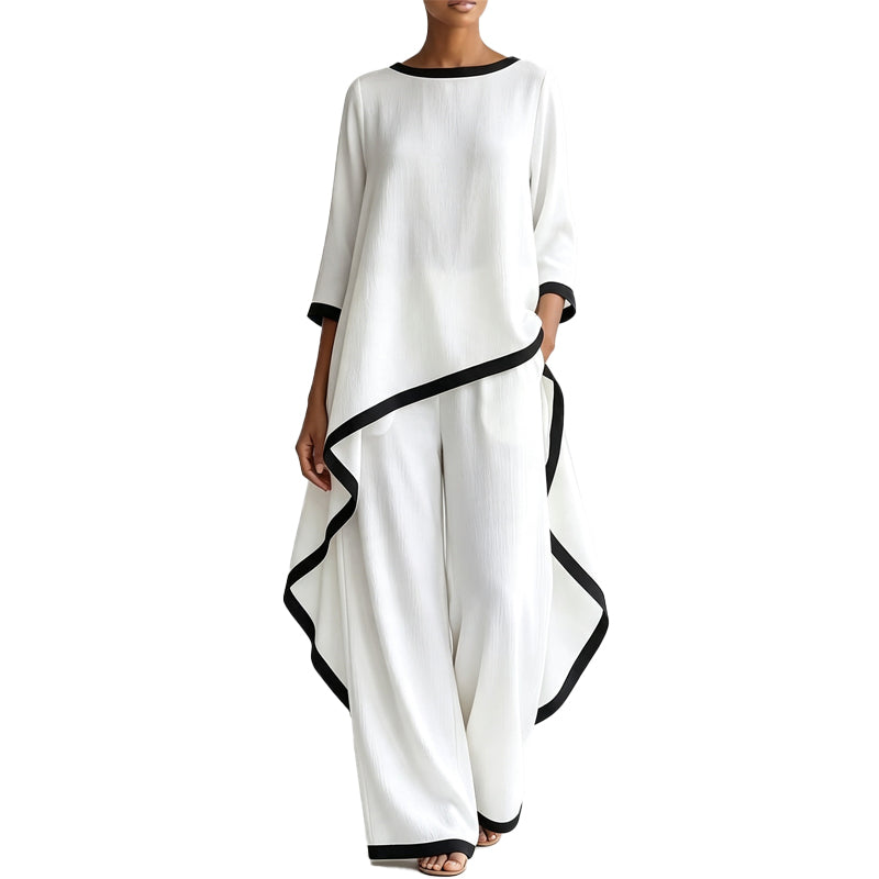 Ensemble tunique décontractée et pantalon large pour femmes