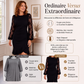 Robe moulante froncée pour femme à manches bouffantes en dentelle