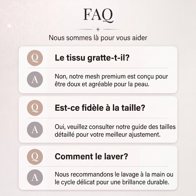 Haut féminin scintillant à manches trompette fendues