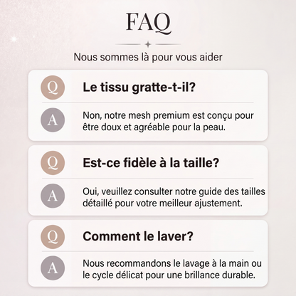 Haut féminin scintillant à manches trompette fendues