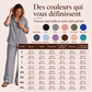 Ensemble chemise décontractée pour femme et pantalon à jambes larges