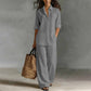 Ensemble chemise décontractée pour femme et pantalon à jambes larges