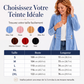 Cardigan en velours double boutonnage pour femme