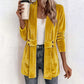 Cardigan en velours double boutonnage pour femme