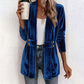 Cardigan en velours double boutonnage pour femme