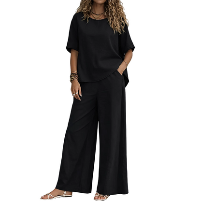 Ensemble top ample et pantalon large pour femme