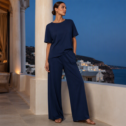 Ensemble top ample et pantalon large pour femme
