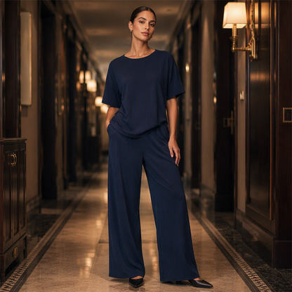 Ensemble top ample et pantalon large pour femme