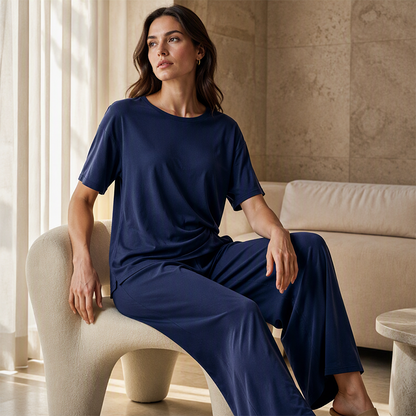 Ensemble top ample et pantalon large pour femme