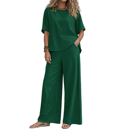 Ensemble top ample et pantalon large pour femme