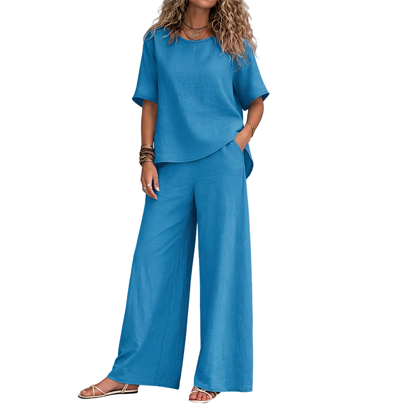 Ensemble top ample et pantalon large pour femme