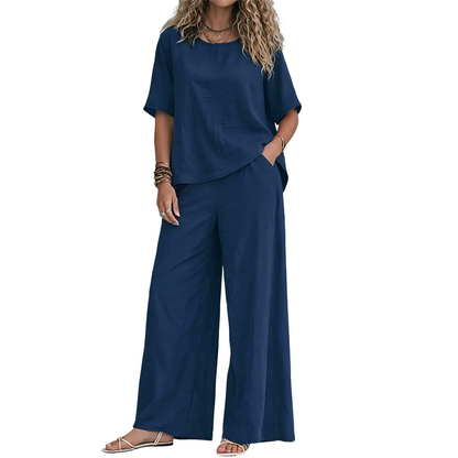 Ensemble top ample et pantalon large pour femme
