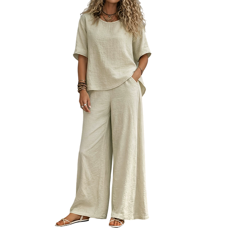 Ensemble top ample et pantalon large pour femme