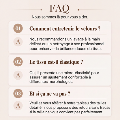Haut élégant en velours à col V pour femme