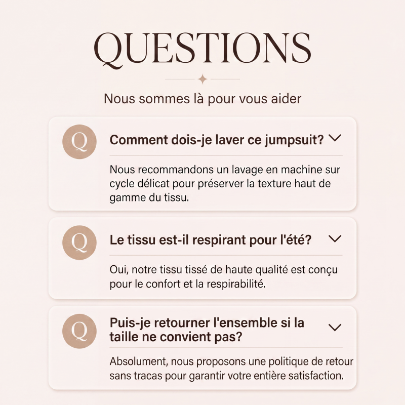Combinaison à col V pour femme, manches longues