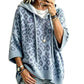 Hoodie en maille à imprimé léopard pour femme