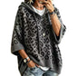 Hoodie en maille à imprimé léopard pour femme