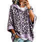 Hoodie en maille à imprimé léopard pour femme