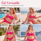 Ensemble de maillot de bain bandeau bikini tressé taille haute pour femme
