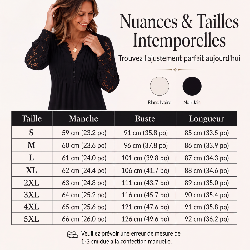 Robe femme à manches longues en dentelle