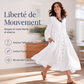 Robe décontractée pour femme à col V avec poches