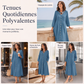 Robe décontractée pour femme à col V avec poches