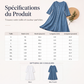 Robe décontractée pour femme à col V avec poches